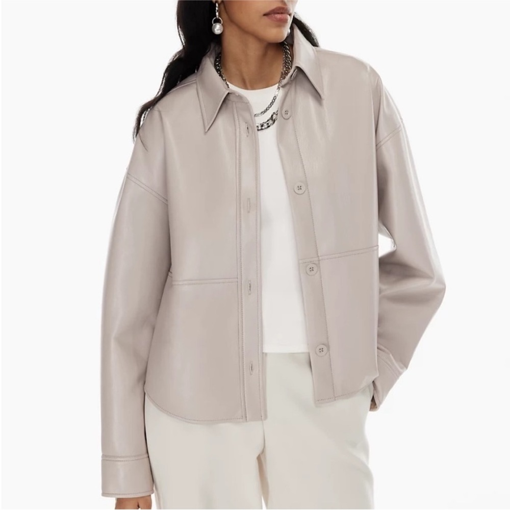 Aritzia Pelli Cropped Shirt Jacket
